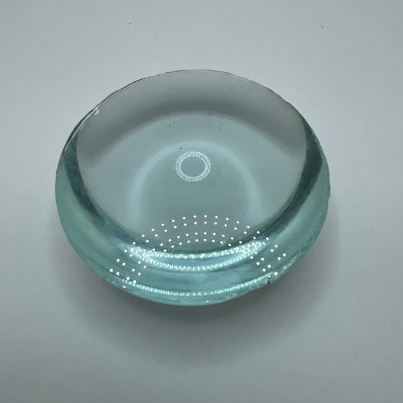 Aqua Blue Glass Dome Magnifying Paperweight Decorative Home Decor - Picture 3 of 3